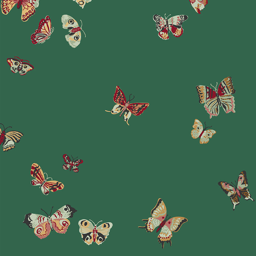 Green London Town Wallpaper designed by Josie Shenoy