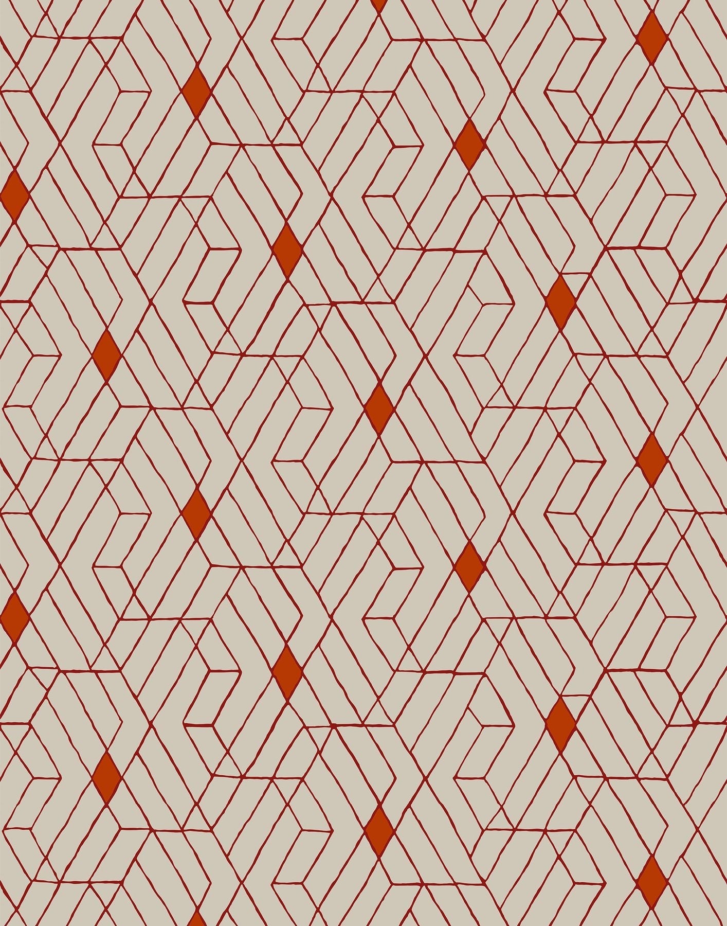 Quilt (Cayenne) Wallpaper
