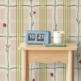 Sweet Pea Plaid Wallpaper