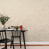 Alpine Garden Tonal (Copper) featuring hand drawn flowers in metallic copper on an off white background | Schoolhouse x Hygge & West Wallpaper Collection