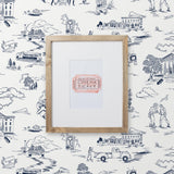 Hill Valley Toile Wallpaper