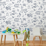 Hill Valley Toile Wallpaper