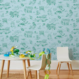 Hill Valley Toile Wallpaper