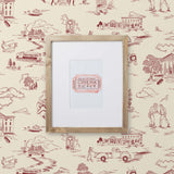 Hill Valley Toile Wallpaper