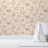 Hill Valley Toile (Sale) Wallpaper