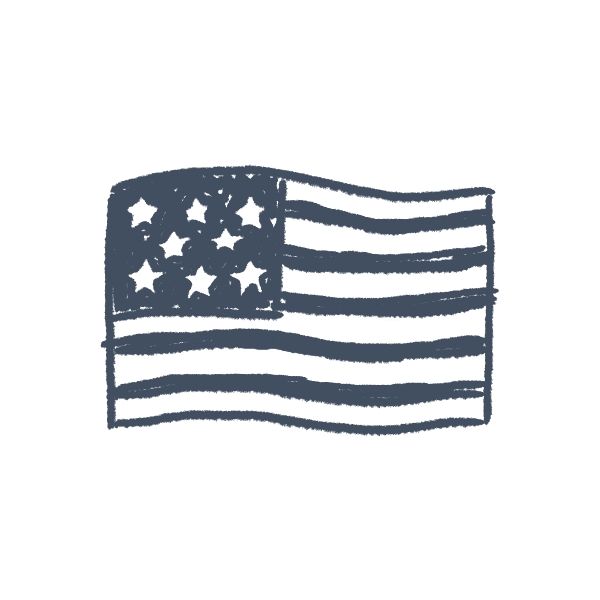 Illustration of an American flag