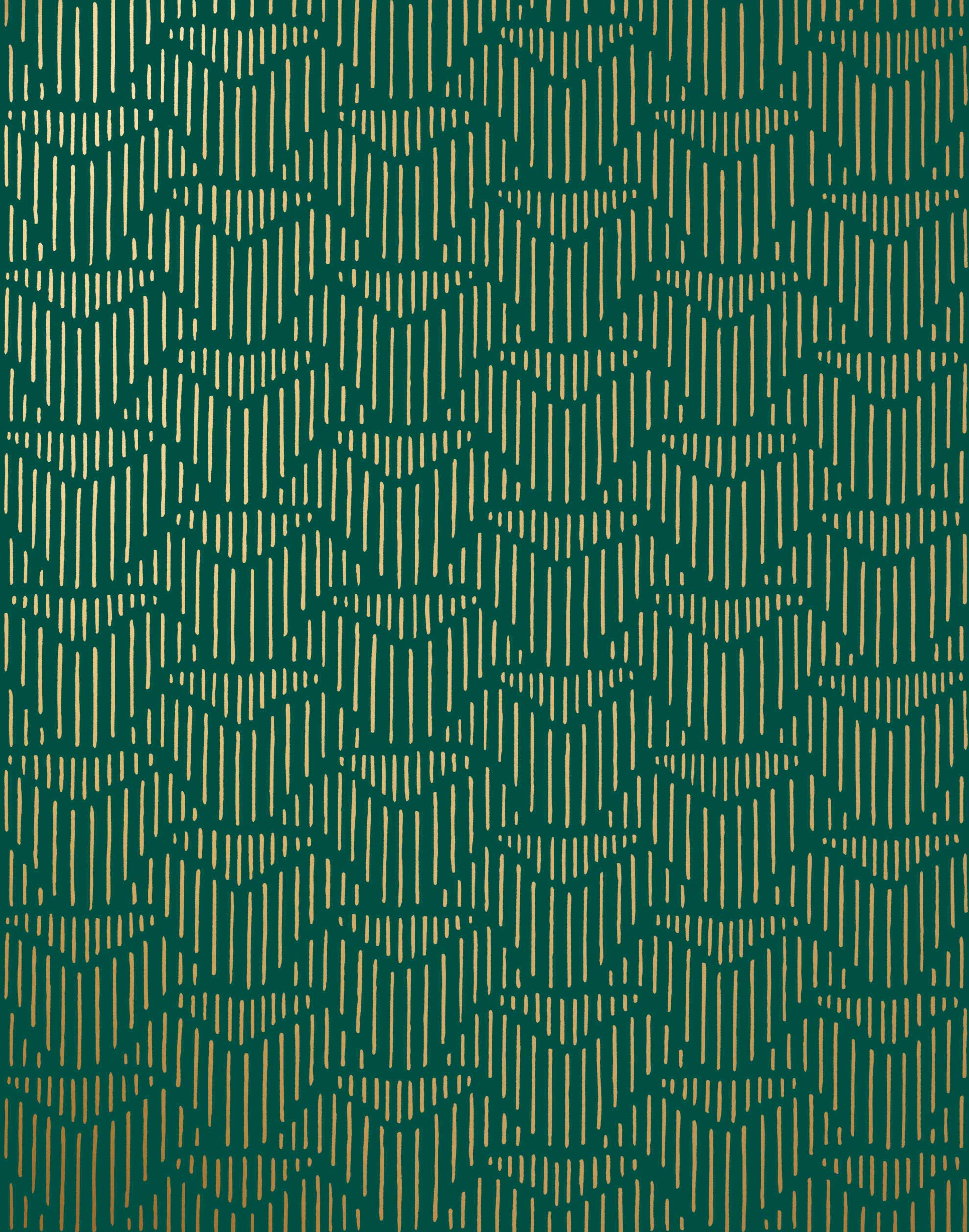 Palma (Green) featuring deep green background with gold geometric pattern